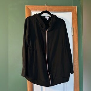 Black Maternity Hooded Sweatshirt